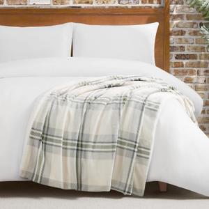 Lucky Brand Sherpa Plaid Grey/Olive 50"X70" Cozy Plush Blanket - Premium Microfiber Throw for Luxurious Comfort and Style Lucky Brand Sherpa Plaid Grey/Olive 50"X70" Cozy Plush Blanket - Premium Microfiber Throw for Luxurious Comfort and Style
