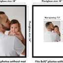 Americanflat 18x24 Poster Frame with Polished Plexiglass - Use as 8x10 Frame with Mat or Display 18x24 Photo Without Mat - Streamline Collection - Thin Border Picture Frames for Wall - Black