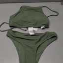 Ekouaer High Neck Halter Bikini Top Floral Swimsuits Two Piece Bathing Suits Triangle Bottoms for Women Teen Juniors XS