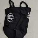 SHENHE Girl's Colorblock Cut Out One Piece Swimsuit Beach Sports Swimwear Bathing Suit Black 10Y