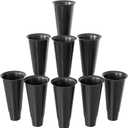 9 Black Buckets, Heavy Plastic Flower Buckets for Corner Floral Display Stand, Perfect for Weddings, Gardens, Flower Store Displays, and Cut Flowers - For Home & Events (Buckets ONLY)