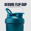 BlenderBottle Shaker Bottle with Pill Organizer and Storage for Protein Powder, Classic V2 ProStak System, 22-Ounce, Ocean Blue