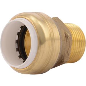 SharkBite 3/4 Inch PVC x 3/4 Inch MNPT Adapter, Push to Connect Brass Plumbing Fitting, PVC Pipe, UIP134A