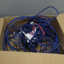 Heavy Duty Aerial Dog Tie Out Trolley System for Small to Large Dogs - Run Cable 100ft /75ft Zipline with 10ft Runner Cable Great for Yard (Blue, 100 ft for Two Dogs up to 300 lbs)