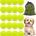 GOLDNITE Tennis Balls for Training and Dogs, Yellow 20 Pack Practice Tennis Ball with Mesh Bag for Transport and Beginner Exercise High Elasticity Durable Pet Playing Tennis Ball Set