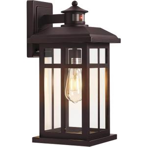 Brilvibera Motion Sensor Outdoor Wall Sconces Hardwired 16" Bronze