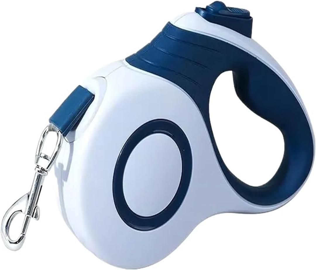 3M/5M Automatic Retractable Dog Leash Anti-Slip One-Handed Brake,Compatible for Outdoor Travel Walking Hiking Dogs Traction Rope(Blue,5M)