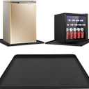 Mini Fridge Silicone Mat, 19.7"x19.7"x0.6" - Durable Refrigerator Mats with High Raised Edges, Leak-Proof Fridge Mats for Mini Fridges, Washing Machines, Pet Bowls - Protects Floors from Water Spills