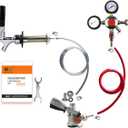 BACOENG 1-Tap Kegerator Kit, Complete Beer Tap Kit for Refrigerator with Stainless Steel Tap Probe and Hose & Parts, Keg Tap Kit for Home Bars, Parties, Commercial Use (Single)