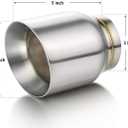 A-KARCK Exhaust Tip 3" Inlet Dual Wall, Double Wall Car Tailpipe Tip 3" Inlet 4" Outlet 5" Overall Length Weld On Decorate Car Tailpipe 2 Pack