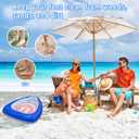 2 x Nattork Inflatable Foot Bath Basin for Pool Entry, Foldable Foot Wash Tub for Above Ground Swimming Pools, Hot Tubs, and Outdoor Spas, Lightweight Foot Cleaning Basin for Pool Ladder Hygiene Shark