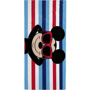 Jay Franco Disney Mickey Mouse Summer Starts Here Bath/Pool/Beach Towel - Super Soft & Absorbent Fade Resistant Cotton Towel, Measures 28 x 58 inches