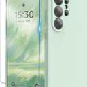 for Samsung Galaxy S26 Ultra Case, Liquid Silicone Cover with Camera Protection Anti-Scratch Soft Microfiber Lining Shockproof Protective Phone Case for S26 Ultra 6.9", Light Green