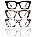 CCVOO Stylish Reading Glasses for Women, Stylish Eyeglasses, Blue Light Readers, Cheaters, 0.5 x