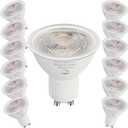 12 Pack GU10 LED Light Bulbs, 6W Dimmable, 50W Equivalent, 582LM 5000K Daylight