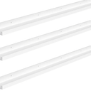 HOOBRO Floating Shelves, Wall Shelf Set of 2 47.2 Inches Hanging Shelf with Raised Edge and Invisible Brackets, for Bathroom, Bedroom, Kitchen, Office, Living Room Decor, White WT92BJ01