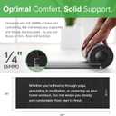 Gaiam Essentials 1/4" Thin (6mm) Yoga & Pilates, Fitness & Exercise Mat with Easy-Cinch Carrier Strap Cusion Support For Fitness and Gym Workouts