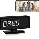 Hidden Clock Camera - Full HD 4k Wireless Camera - WiFi Nanny Cam for Home Indoor Security - WiFi & Bluetooth Connection Full Color Night Vision Motion Detection with App Live Feed