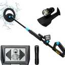 ALLOSUN Metal Detector, Adjustable 31.1"-40.2" with Foldable LCD Display, Metal Detectors with Flashlight for Night Exploration TS20B