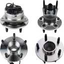 Autoround Front & Rear Wheel Bearing and Hub Assembly Compatible with Chevrolet Malibu 2004-2012 Cobalt 2009-2010 HHR 2008-2010, Pontiac G6 2005-2010, Saturn Aura 2007-2009, 5-Lug w/ABS, Set of 4