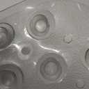 Bathtub Mats for Shower Tub, Extra Long Non-Slip 39 x 16 Inch Bath Mat with Drain Holes and Suction Cups, BathMat for Bathroom with Machine Washable (Clear Grey)