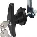 Truck Cap Camper Shell T-Handle Lock Latch Replacement Parts, Truck Bed Topper Door Locking Kit Accessories with Keys - Left Lock