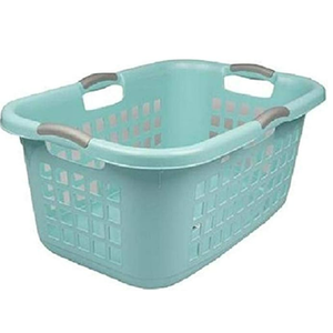 Sterilite Ultra 2 Bushel Plastic Stackable Clothes Laundry Basket Bin, Aqua