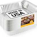 EHOMEA2Z Aluminum Pans Disposable Half Size (10 Pack) – MADE IN USA – 9x13 Heavy Duty Foil Pans, Durable & Recyclable Baking Pans, Eco-Friendly, Lightweight, Great for BBQ, Parties & Catering