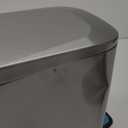 TIPGO Slim Bathroom Trash Can with Lid Soft Close, Step Pedal, 6 Liter / 1.6 Gallon Stainless Steel Trash Bin, Small Garbage Cans for Bedroom, Office, Kitchen (Silver)
