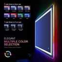 LOAAO 40"X32" LED Bathroom Mirror with Lights, Anti-Fog, Dimmable, RGB Backlit + Front Lighted, Bathroom Vanity Mirror for Wall, Memory Function, Colorful Multiple Light Modes