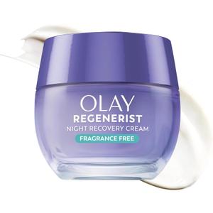 Olay Night Cream for Face, Anti-Aging Face Moisturizer for Women - Fragrance-Free Skin Care, Anti-Wrinkle, Exfoliate, Smooths Texture - Triple Collagen Cream, Niacinamide, Pro-Vitamin B5, 1.7Oz