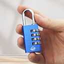 SISAV 4-Digit Aluminum Combination Padlock for Gym,School Lockers,Toolbox,Fence Gate,and Employee Locker,(Black 1pack)