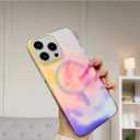 FUNMIKO for iPhone 16 Pro Max Case Rainbow Bling Sparkle Cover for Women,Wireless Charging Compatible,Military Grade Protective Clear Bumper Phone Case - Multicolored
