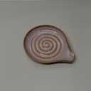 Spoon Rest, Ceramic Spoon Holder with Deep Drip Tray for Stove Top Utensils Holder for Countertop, with Handle for Easy Hold, Purple