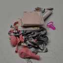 Ouddy Life Pink Happy Birthday Party Decorations for Women Girls, Pink Happy Birthday Love Crown Bow Bottle Lipstick Balloons Fringe Curtain for Princess Birthday Wedding Baby Shower Party Supplies