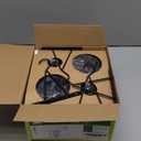 Dynaming 4 Pack Solar Flame Lanterns Outdoor, Hanging Solar Powered Wall Mounted Sconce Lights, Flickering Flame LED Light Auto On/Off, Waterproof for Garage Stair Patio Front Porch Yard