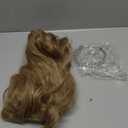 80s Womens Rock Diva Costume Wig with Necklace and Earring for Women Big Hair Blonde 70s 80s Rocker Mullet Wigs Glam Punk Rock Rockstar Cosplay Wig for Halloween Party (Light Blonde)