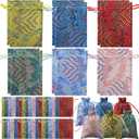 SilTriangle 48 Pcs Indian Return Gifts for Pooja Bulk, Brocade Gift Pouches Indian Gift Bags for Party Favors, Daily Gifts for Mom, Wedding, Jewelry, Candy, Coins, 6 Assorted Colors