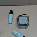 Mini Karaoke Machine Speaker for Kids Adults,Portable Bluetooth with 1-2 Wireless Microphones,Christmas Birthday Gifts Toys Girls Boys Ages 4, 5, 6,7, 8,9,10,11,12+ Years Old Toddler (Blue - 2 Mic)