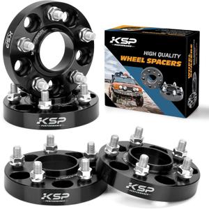 KSP 1" Wheel Spacers for Nissan 350Z 370Z, 4pcs 5X4.5Forged Spacer Fit Infinit G35 G37 FX35, 25mm Thick 5x114.3 Bolt Pattern M12x1.25 Thread Pitch 66.1mm Hub Bore Wheel Spacer for Altima Maxima (Black)