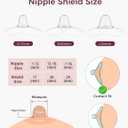 Momcozy Nipple Shield, Floral Contact Nipple Shield for Breastfeeding Moms with Flat or Inverted Nipples, Made Without BPA/BPS (1 Pair, 20mm)