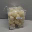 Sea Team 32-Pack Flocked Velvet Christmas Tree Ball Ornaments Set, Decorative Hanging Baubles, Shatterproof Plastic Decorations for Xmas Tree, Wreath, Garland, Multi-Sized, Beige