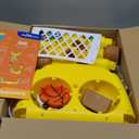 Move2Play, Giraffe Basketball Hoop & Soccer Goal Activity Center | 30+ Sounds & Songs + 5 Lights | 1 2 3 Year Old Birthday Gift for Boys and Girls | Toy for Baby & Toddlers (Yellow)