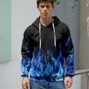 Ahegao Mens Hoodies Novetly Sweatshirts for Man 3D Graphics Pullover with Pockets (XL)