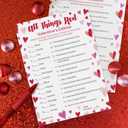 5 x DISTINCTIVS Valentines Day Trivia Game All Things Red, Classroom Party Activity for Kids, 25 Count