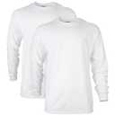 Gildan Men's Ultra Cotton Long Sleeve T-Shirt, Style G2400, Multipack, White (2-Pack), 3X-Large One Is Pre-owned