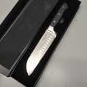 Boston Steel Santoku Knife 7 Inch – Ultra Sharp High Carbon Stainless Steel Kitchen Knife, Professional 7” Santoku Knife with Ergonomic Handle for Home & Restaurant, Culinary Cooking Knife