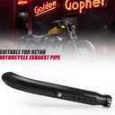 Baking Paint Universal Motorcycles Slash Cut Exhaust Tip Muffler Pipe for 1-3/8", 1-1/2"(1.5 inch), 1-5/8" and 1-3/4"(1.75 inch) Chopper Cafe Racer Loud black(one piece)