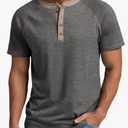 Sailwind Mens Henley Long/Short Sleeve T-Shirt Cotton Casual Shirt ,L
