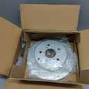 MOTOREVO Front Geomet Brake Rotors Kit for RAV4 [2006-2018, 296mm11.7in] [2006-2012 ONLY Third Row Seating, NOT 2 Row] [2013-2018 Except LE] Replacement Brake Discs and Ceramic Brake Pads